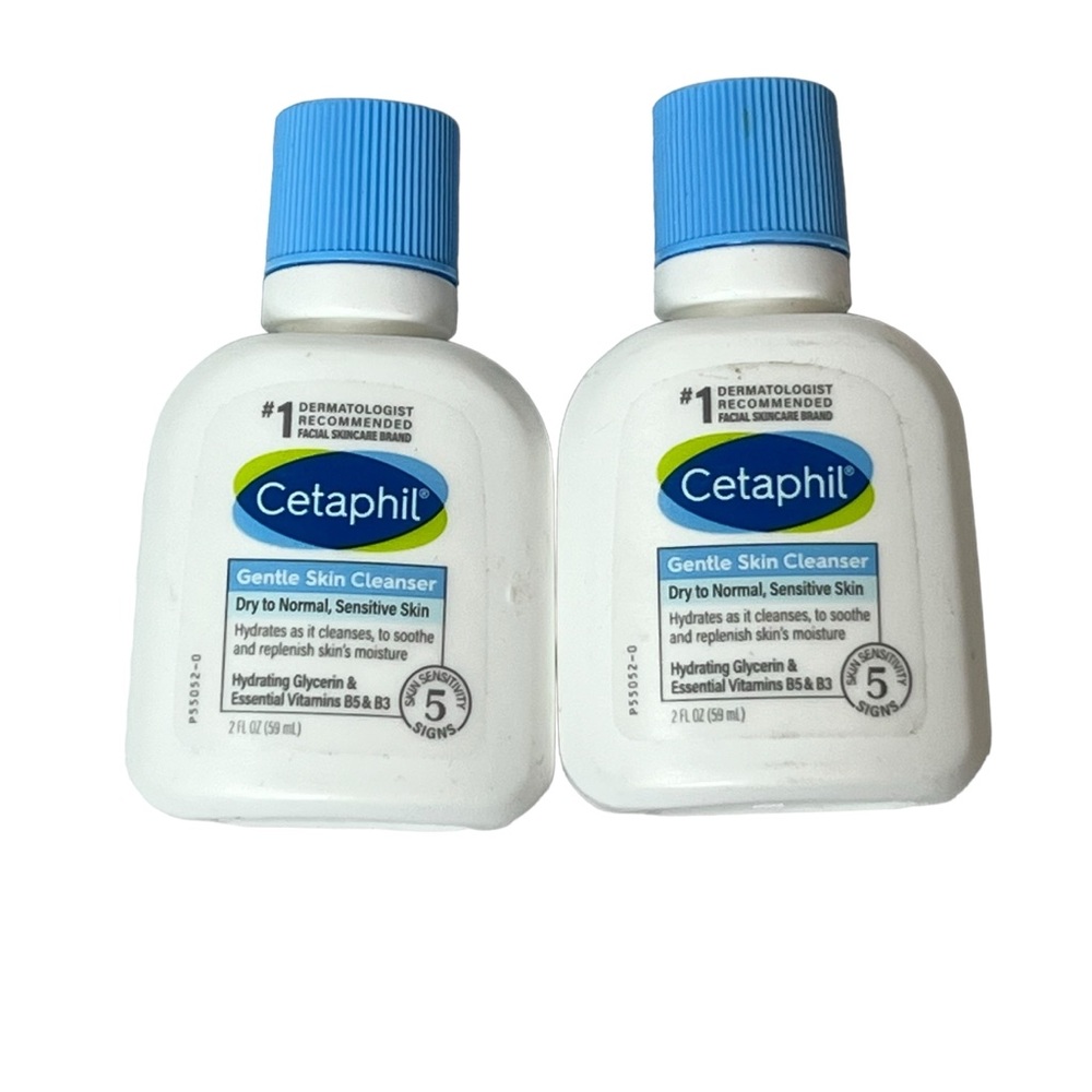 Cetaphil Face Wash, Hydrating Gentle Skin Cleanser, 2 oz A PK Of (2)